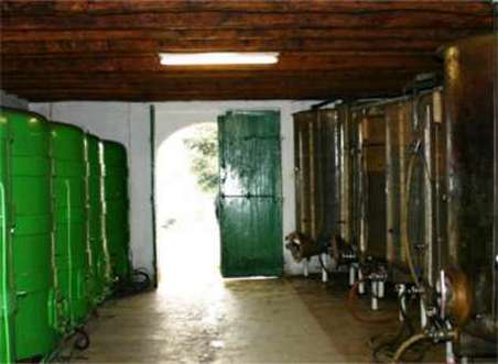 La zona della cantina adibita a vendita vino